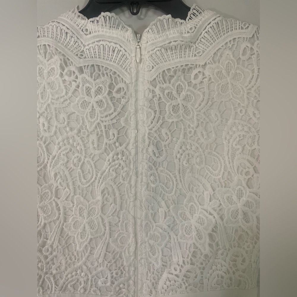 Lulus Dress Women Size Small White Lace Bride Bachelorette Rehearsal Dinner - Picture 7 of 8